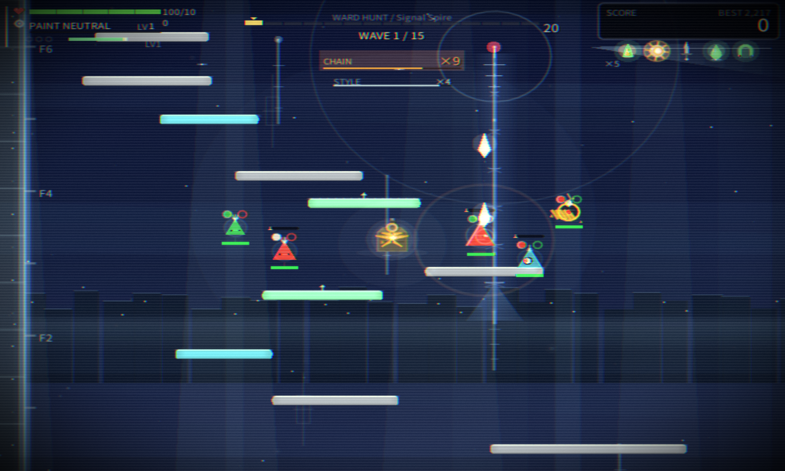 PICK pilot with SERAPH skin mid-combat in the spire